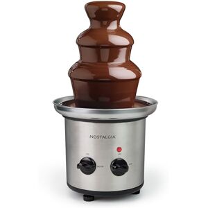 Nostalgia 3 Tier Electric Chocolate Fondue Fountain, Machine for Parties, Melts Cheese, Queso, Candy, and Liqueur Dip Strawberries, Apple Wedges, Vegetables, and More, 170 W, Stainless Steel Nostalgia 3 Tier Electric Chocolate Fondue Fountain, Machine for Parties, Melts Cheese, Queso, Candy, and Liqueur Dip Strawberries, Apple Wedges, Vegetables, and More, 170 W, Stainless Steel