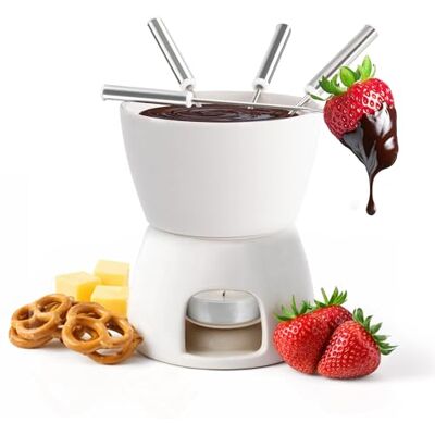 joeji's Kitchen joeji's Fondue Set 7-in-1 – Ceramic Chocolate & Cheese Fondue with 4 Forks joeji's Kitchen joeji's Fondue Set 7-in-1 – Ceramic Chocolate & Cheese Fondue with 4 Forks