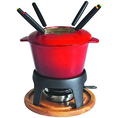 Baumalu 385050 Fondue Set Cast Iron Burnt Orange Baumalu 385050 Fondue Set Cast Iron Burnt Orange