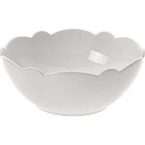 Alessi MW01/3 Dressed Porcelain Bowl with Relief Decoration, White - Set of 4