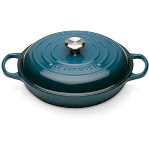 LE CREUSET Signature Sh.Casserole/braiser 26cm Deep Teal SS Knob LE CREUSET Signature Sh.Casserole/braiser 26cm Deep Teal SS Knob