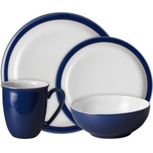 Denby Elements Dark Blue Dinner Set For 1 4 Piece Ceramic Tableware Dishwasher Microwave Safe Crockery Single Place Setting 1 x Dinner Plate, 1 x Small Plate, 1 x Cereal Bowl, 1 x Coffee Mug Denby Elements Dark Blue Dinner Set For 1 4 Piece Ceramic Tableware Dishwasher Microwave Safe Crockery Single Place Setting 1 x Dinner Plate, 1 x Small Plate, 1 x Cereal Bowl, 1 x Coffee Mug