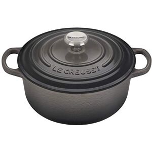 LE CREUSET Signature Enamelled Cast Iron Round Casserole Dish With Lid, 20 cm, 2.4 Litres, Flint, 21177204442430 LE CREUSET Signature Enamelled Cast Iron Round Casserole Dish With Lid, 20 cm, 2.4 Litres, Flint, 21177204442430