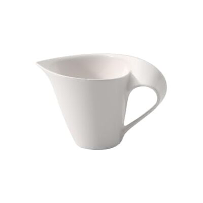 Villeroy & Boch NewWave Milk Jug, milk jug with curved handle, premium porcelain, dishwasher and microwave safe, white, 200 ml Villeroy & Boch NewWave Milk Jug, milk jug with curved handle, premium porcelain, dishwasher and microwave safe, white, 200 ml