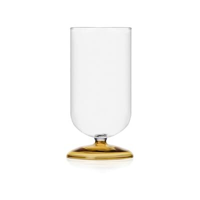 Ichendorf Milano Bloom Collection Goblet, 50 cl, Yellow, Borosilicate Glass, Handmade Ichendorf Milano Bloom Collection Goblet, 50 cl, Yellow, Borosilicate Glass, Handmade