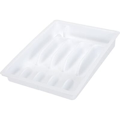 Kesper 30086 Pull-Out Cutlery Tray Plastic Dimensions 29 to 50 cm x 38 x 6.5 cm White Kesper 30086 Pull-Out Cutlery Tray Plastic Dimensions 29 to 50 cm x 38 x 6.5 cm White