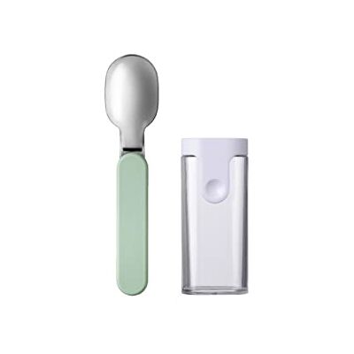 Mepal – Folding Spoon Ellipse – Reusable Spoon to Go – Foldable Spoon for Yoghurt Cup – Cutlery for Travel Including Storage Case – Stainless Steel Nordic Sage Mepal – Folding Spoon Ellipse – Reusable Spoon to Go – Foldable Spoon for Yoghurt Cup – Cutlery for Travel Including Storage Case – Stainless Steel Nordic Sage