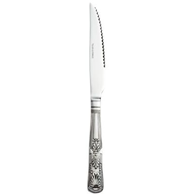 Olympia Kings Stainless Steel Steak Knives 238mm, Pack of 12 Heavy-duty build suited for busy commercial dining rooms, offering a comfortable grip for professional table service. Olympia Kings Stainless Steel Steak Knives 238mm, Pack of 12 Heavy-duty build suited for busy commercial dining rooms, offering a comfortable grip for professional table service.
