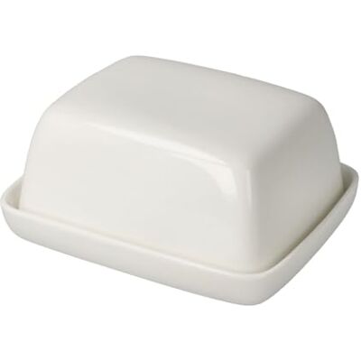 Butter Dish White Glazed Kaiser Porcelain Butter Dish White Glazed Kaiser Porcelain