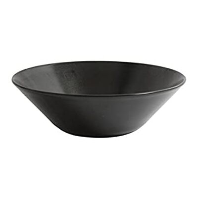Genware B2968 Stoneware Luna Serving Bowl, Black, 24 cm Width, 8 cm Height, Pack of 6 Genware B2968 Stoneware Luna Serving Bowl, Black, 24 cm Width, 8 cm Height, Pack of 6