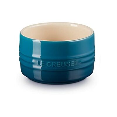 LE CREUSET Stoneware Ramekin with Straight Wall, Stackable, 200 ml, Deep Teal, 70403206420099 LE CREUSET Stoneware Ramekin with Straight Wall, Stackable, 200 ml, Deep Teal, 70403206420099