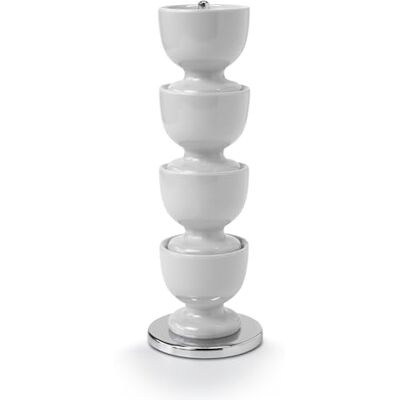Zeal Stack and Store Egg Cups/Holders, Set of 4 with Chrome Storage and Carry Stand, Melamine, French Grey Zeal Stack and Store Egg Cups/Holders, Set of 4 with Chrome Storage and Carry Stand, Melamine, French Grey