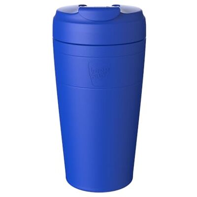 KeepCup Commuter, Insulated Stainless Steel Travel Mug with Leakproof One-Handed Flip Lid, Recycled Steel, BPA Free, Dishwasher Safe, 454ml 16oz Electric Blue KeepCup Commuter, Insulated Stainless Steel Travel Mug with Leakproof One-Handed Flip Lid, Recycled Steel, BPA Free, Dishwasher Safe, 454ml 16oz Electric Blue