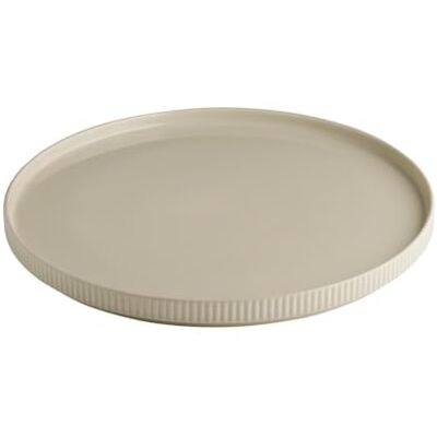 APS The Grid 19044 Plate, Porcelain, Diameter 32 cm, Sand, Stackable APS The Grid 19044 Plate, Porcelain, Diameter 32 cm, Sand, Stackable