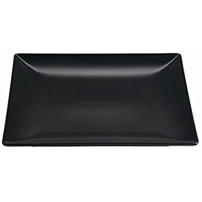 Genware NEV-B2771 Luna Square Coupe Plate, Stoneware, 26 cm, Black (Pack of 6) Genware NEV-B2771 Luna Square Coupe Plate, Stoneware, 26 cm, Black (Pack of 6)