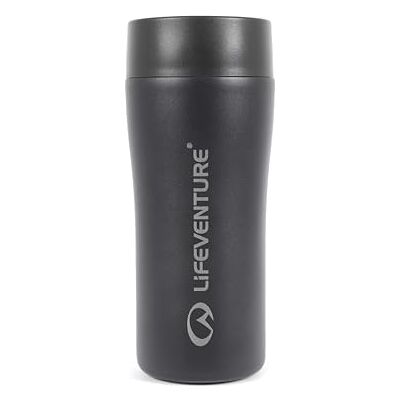 Lifeventure One-Touch Thermal Mug, 360° Push-Click Commuter Lid, 350ml Leakproof Lid with all-around drinking, keeps hot drinks hot for up to 4 hours & cold drinks cool for up to 10 hours, Black Lifeventure One-Touch Thermal Mug, 360° Push-Click Commuter Lid, 350ml Leakproof Lid with all-around drinking, keeps hot drinks hot for up to 4 hours & cold drinks cool for up to 10 hours, Black