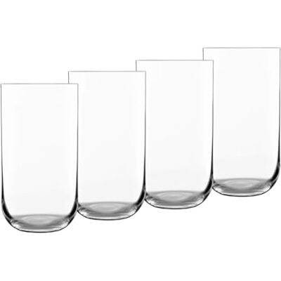 Luigi Bormioli Sublime Tumbler Glasses Set of 4 x 590ml: Crystal Glassware, Dishwasher Safe Luigi Bormioli Sublime Tumbler Glasses Set of 4 x 590ml: Crystal Glassware, Dishwasher Safe
