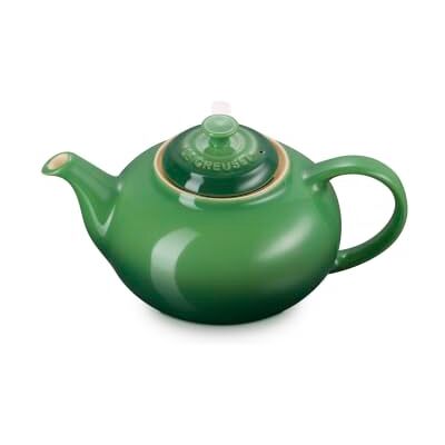 LE CREUSET Stoneware Teapot with Stainless Steel Infuser, 1.3l, Bamboo LE CREUSET Stoneware Teapot with Stainless Steel Infuser, 1.3l, Bamboo