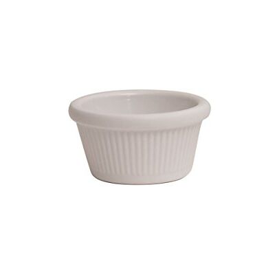 Genware NEV-S282-02 Ramekin Fluted, 81 mm x 36 mm, 3 oz., White Genware NEV-S282-02 Ramekin Fluted, 81 mm x 36 mm, 3 oz., White
