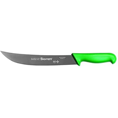 Starrett Professional Stainless Steel Chefs Steak Knives Wide Curved Profile 10-inch (250mm) Green Handle Starrett Professional Stainless Steel Chefs Steak Knives Wide Curved Profile 10-inch (250mm) Green Handle