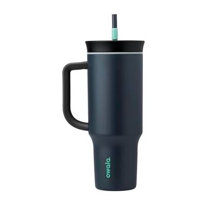 Owala Stainless Steel Triple Layer Insulated Travel Tumbler with Spill-Resistant Lid, Straw, and Carry Handle, 1185ml, Gray (Foggy Tide) Owala Stainless Steel Triple Layer Insulated Travel Tumbler with Spill-Resistant Lid, Straw, and Carry Handle, 1185ml, Gray (Foggy Tide)