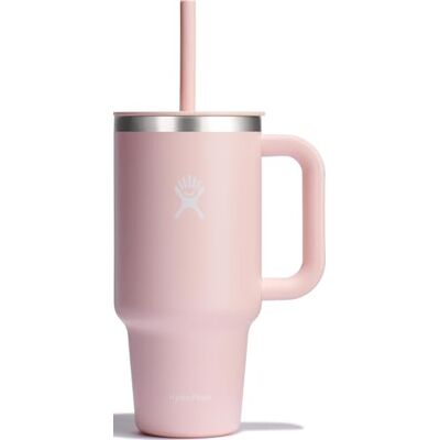 Hydro Flask Travel Tumbler 946 ml (32 oz) with Closable Press-In Straw Lid Stainless Steel Double Wall Vacuum Insulated Splash resistant lid Trillium Hydro Flask Travel Tumbler 946 ml (32 oz) with Closable Press-In Straw Lid Stainless Steel Double Wall Vacuum Insulated Splash resistant lid Trillium