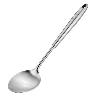 Stanley Monobloc Stainless Steel Solid Spoon, Satin Finish Kitchen Utensil, Deep Bowl, Hanging Loop & Dishwasher Safe, Cooking Gadget for Serving Vegetables, Rice & Casseroles, 37x7.5x2.1cm Stanley Monobloc Stainless Steel Solid Spoon, Satin Finish Kitchen Utensil, Deep Bowl, Hanging Loop & Dishwasher Safe, Cooking Gadget for Serving Vegetables, Rice & Casseroles, 37x7.5x2.1cm