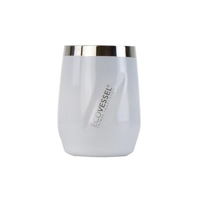 EcoVessel PORT 296ml Triple Insulated Stainless Steel Hot or Cold Tumbler , White Pearl EcoVessel PORT 296ml Triple Insulated Stainless Steel Hot or Cold Tumbler , White Pearl