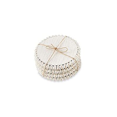 Mud Pie White Beaded Coaster Sets Mud Pie White Beaded Coaster Sets