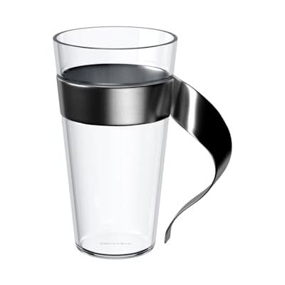 Villeroy & Boch NewWave Latte Macchiato Mug 300 ml Clear, Dishwasher-Safe, Glass Cup for Latte Macchiato, Cappuccino or iced Coffee, Coffee Mug, Drinking Cup, Borosilicate Glass, Stainless Steel Villeroy & Boch NewWave Latte Macchiato Mug 300 ml Clear, Dishwasher-Safe, Glass Cup for Latte Macchiato, Cappuccino or iced Coffee, Coffee Mug, Drinking Cup, Borosilicate Glass, Stainless Steel