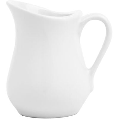 Olympia Whiteware Porcelain Fine Jug 100ml, Pack of 12 Vitrified china construction resists chipping and thermal shock, ensuring food hygiene in commercial kitchens. Olympia Whiteware Porcelain Fine Jug 100ml, Pack of 12 Vitrified china construction resists chipping and thermal shock, ensuring food hygiene in commercial kitchens.