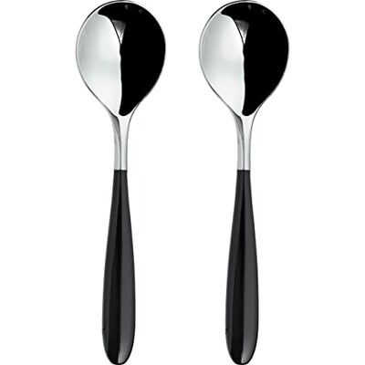 Grunwerg Yin & Yang Soup Spoons 2SUS650BK, 18/10 Stainless Steel, Set of 2, Black Grunwerg Yin & Yang Soup Spoons 2SUS650BK, 18/10 Stainless Steel, Set of 2, Black