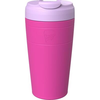 KeepCup Commuter, Insulated Stainless Steel Travel Mug with Leakproof One-Handed Flip Lid, Recycled Steel, BPA Free, Dishwasher Safe, 454ml 16oz Fuchsia Lilac KeepCup Commuter, Insulated Stainless Steel Travel Mug with Leakproof One-Handed Flip Lid, Recycled Steel, BPA Free, Dishwasher Safe, 454ml 16oz Fuchsia Lilac