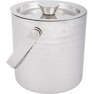 Olympia Hammered Double Wall Ice Bucket 1550ml, Silver Stainless Steel Olympia Hammered Double Wall Ice Bucket 1550ml, Silver Stainless Steel