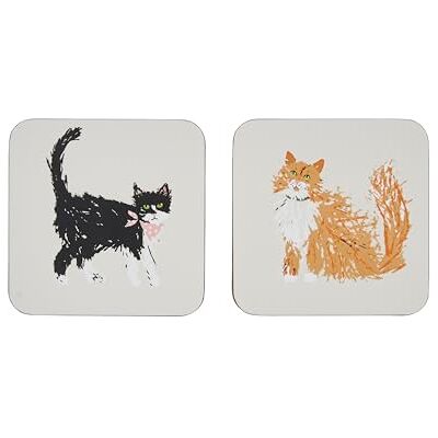 Ulster Weavers Natural Cat Coasters Durable 100% Cork Coasters Set of 4 Pieces Size 10.5 x 10.5 x 0.5cm Cats Themed Coaster Set for Drinks/Cups/Mugs Cat Lovers Gifts Kitchen Accessories Ulster Weavers Natural Cat Coasters Durable 100% Cork Coasters Set of 4 Pieces Size 10.5 x 10.5 x 0.5cm Cats Themed Coaster Set for Drinks/Cups/Mugs Cat Lovers Gifts Kitchen Accessories