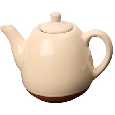 Dexam Sintra Glazed 1200ml Terracotta Teapot Stone Dexam Sintra Glazed 1200ml Terracotta Teapot Stone