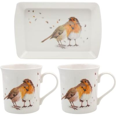 The Leonardo Collection Clemency Bunn Robins Love Birds Mug & Tray 300ml Fine China, Hot & Cold Drinks, Home & Office, Durable, Lovely Coffee Mugs The Leonardo Collection Clemency Bunn Robins Love Birds Mug & Tray 300ml Fine China, Hot & Cold Drinks, Home & Office, Durable, Lovely Coffee Mugs