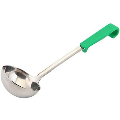 Genware NEV-577-03G Plastic Handle Soup Ladle, Green Genware NEV-577-03G Plastic Handle Soup Ladle, Green