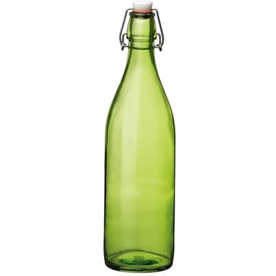 Bormioli Rocco Giara Swing Top Bottle Green 1 Litre Eco-Friendly Green Glass Bottle for Cordials and Preserves Bormioli Rocco Giara Swing Top Bottle Green 1 Litre Eco-Friendly Green Glass Bottle for Cordials and Preserves