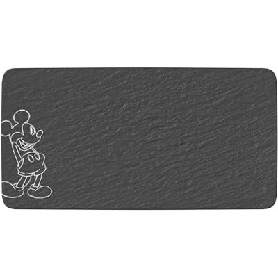 Villeroy & Boch Manufacture Rock – Mickey Mouse – Serving Platter, Black, Dishwasher-Safe & Microwave-Safe, Distinctive Slate Look with Disney Mickey Mouse Chalk Decoration, Premium Porcelain Villeroy & Boch Manufacture Rock – Mickey Mouse – Serving Platter, Black, Dishwasher-Safe & Microwave-Safe, Distinctive Slate Look with Disney Mickey Mouse Chalk Decoration, Premium Porcelain