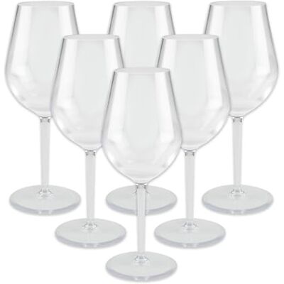 ABENA Gastro Reusable Wine Glasses, 500ml, Pack of 6, Clear Shatterproof Cups, Dishwasher & Freezer Safe Tumblers, Everyday Use, Restaurants, Bars, Festivals & Outdoor Dining ABENA Gastro Reusable Wine Glasses, 500ml, Pack of 6, Clear Shatterproof Cups, Dishwasher & Freezer Safe Tumblers, Everyday Use, Restaurants, Bars, Festivals & Outdoor Dining