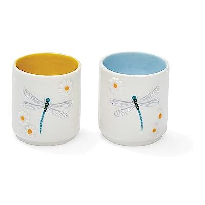 Cooksmart British Designed Pack of 2 Stackable Egg Cups Ceramic Egg Cup for Breakfast Egg Poacher Cups for All Types of Kitchen English Meadow Cooksmart British Designed Pack of 2 Stackable Egg Cups Ceramic Egg Cup for Breakfast Egg Poacher Cups for All Types of Kitchen English Meadow