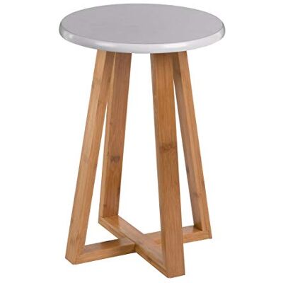 Premier Housewares Viborg Round Stool, Bamboo Grey, 30x30x43 cm Premier Housewares Viborg Round Stool, Bamboo Grey, 30x30x43 cm