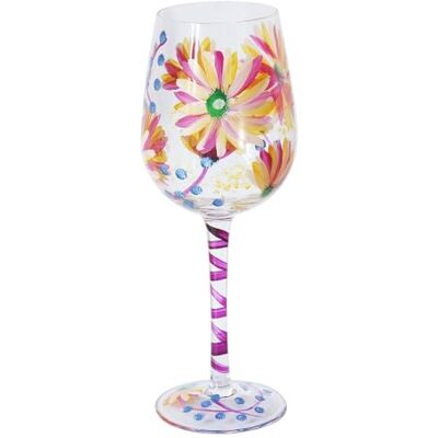 L & P Home & Gifts Lesser & Pavey Lynsey Johnstone Summer Daisies Wine Glass for Home, Kitchen, Restaurant & Parties Lovely Wine Glassware for Drinks Beautiful Gift for Women, Men, Wedding & Christmas L & P Home & Gifts Lesser & Pavey Lynsey Johnstone Summer Daisies Wine Glass for Home, Kitchen, Restaurant & Parties Lovely Wine Glassware for Drinks Beautiful Gift for Women, Men, Wedding & Christmas