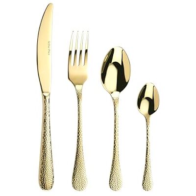 Arthur Price CAVA3201 Champagne Avalon 32 Piece 8 Person Cutlery Set, Stainless Steel, Gold Arthur Price CAVA3201 Champagne Avalon 32 Piece 8 Person Cutlery Set, Stainless Steel, Gold