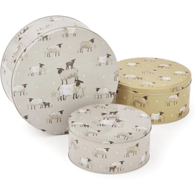 Cooksmart Highland Sheep Set of 3 Round Cake Tins Cooksmart Highland Sheep Set of 3 Round Cake Tins