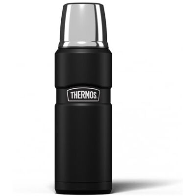 Thermos Stainless King 470ml Multi-Purpose Flask Original-Style Flask can be used as Travel Mug or Insulated Water Bottle for Daily Commute & Weekend Adventures – Matt Black Thermos Stainless King 470ml Multi-Purpose Flask Original-Style Flask can be used as Travel Mug or Insulated Water Bottle for Daily Commute & Weekend Adventures – Matt Black