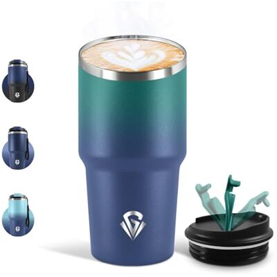 Motswedi Coffee Thermos 600 ml, Reusable Leak Proof Thermal Mug, Thermal Tumbler, 304 Stainless Steel, Travel Mug for Hot and Cold Coffee, Milk and Tea – Forest Green & Navy Blue Motswedi Coffee Thermos 600 ml, Reusable Leak Proof Thermal Mug, Thermal Tumbler, 304 Stainless Steel, Travel Mug for Hot and Cold Coffee, Milk and Tea – Forest Green & Navy Blue