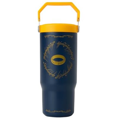 Pyramid Lord of the Rings (Ring Inscription) 30oz/850ml Pitcher with Straw and Lid, Double-Walled Stainless Steel Body, Keeps Your Drink Cool, Screw Lid with PE Straw, BPA-Free, One Size Pyramid Lord of the Rings (Ring Inscription) 30oz/850ml Pitcher with Straw and Lid, Double-Walled Stainless Steel Body, Keeps Your Drink Cool, Screw Lid with PE Straw, BPA-Free, One Size