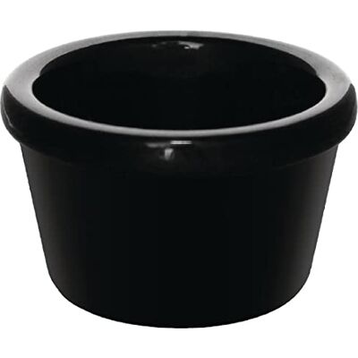 Olympia Kristallon Melamine Plain Ramekins Black 63mm (12 Pack) White Pudding Custard Cups DM161 Olympia Kristallon Melamine Plain Ramekins Black 63mm (12 Pack) White Pudding Custard Cups DM161